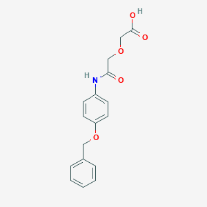 molecular formula C17H17NO5 B276950 (2-{[4-(Benzyloxy)phenyl]amino}-2-oxoethoxy)acetic acid 
