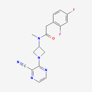N-[1-(3-Cyanopyrazin-2-yl)azetidin-3-yl]-2-(2,4-difluorophenyl)-N-methylacetamide