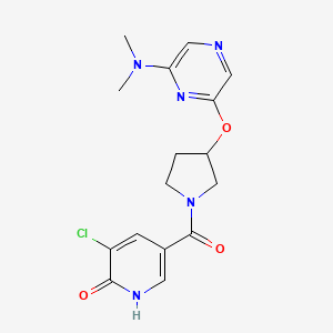 (5-Chloro-6-hydroxypyridin-3-yl)(3-((6-(dimethylamino)pyrazin-2-yl)oxy)pyrrolidin-1-yl)methanone