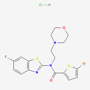 5-bromo-N-(6-fluorobenzo[d]thiazol-2-yl)-N-(2-morpholinoethyl)thiophene-2-carboxamide hydrochloride