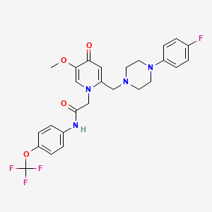2-(2-((4-(4-fluorophenyl)piperazin-1-yl)methyl)-5-methoxy-4-oxopyridin-1(4H)-yl)-N-(4-(trifluoromethoxy)phenyl)acetamide