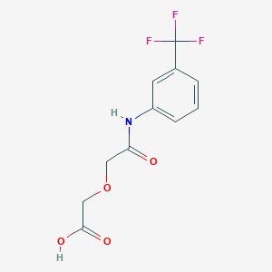 molecular formula C11H10F3NO4 B276954 (2-Oxo-2-{[3-(trifluoromethyl)phenyl]amino}ethoxy)acetic acid 