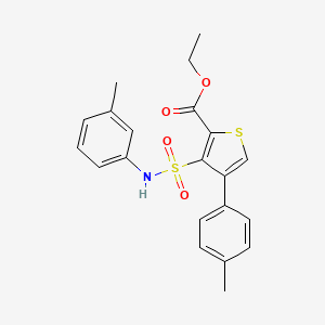 Ethyl 4-(4-methylphenyl)-3-[(3-methylphenyl)sulfamoyl]thiophene-2-carboxylate