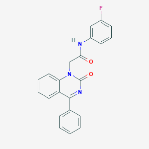N-(3-fluorophenyl)-2-(2-oxo-4-phenylquinazolin-1(2H)-yl)acetamide