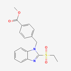 methyl 4-((2-(ethylsulfonyl)-1H-benzo[d]imidazol-1-yl)methyl)benzoate