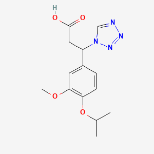 3-(4-isopropoxy-3-methoxyphenyl)-3-(1H-tetrazol-1-yl)propanoic acid