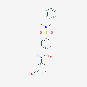 molecular formula C22H22N2O4S B2769560 4-[苄基(甲基)磺酰胺]-N-(3-甲氧基苯基)苯甲酰胺 CAS No. 683761-43-5