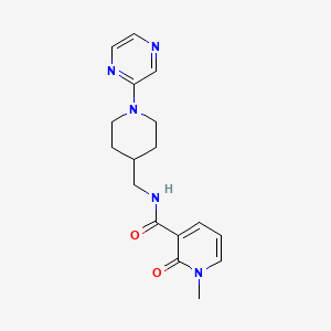 1-methyl-2-oxo-N-((1-(pyrazin-2-yl)piperidin-4-yl)methyl)-1,2-dihydropyridine-3-carboxamide