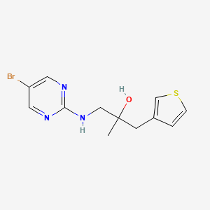 1-[(5-Bromopyrimidin-2-yl)amino]-2-methyl-3-thiophen-3-ylpropan-2-ol