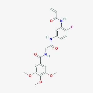 N-[2-[4-Fluoro-3-(prop-2-enoylamino)anilino]-2-oxoethyl]-3,4,5-trimethoxybenzamide