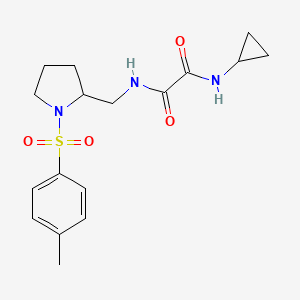 molecular formula C17H23N3O4S B2769578 N1-环丙基-N2-((1-对甲苯磺酰基哌啶-2-基)甲基)草酰胺 CAS No. 896276-24-7