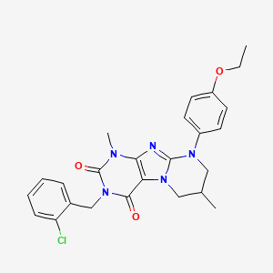 3-[(2-chlorophenyl)methyl]-9-(4-ethoxyphenyl)-1,7-dimethyl-7,8-dihydro-6H-purino[7,8-a]pyrimidine-2,4-dione