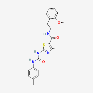 N-(2-methoxyphenethyl)-4-methyl-2-(3-(p-tolyl)ureido)thiazole-5-carboxamide