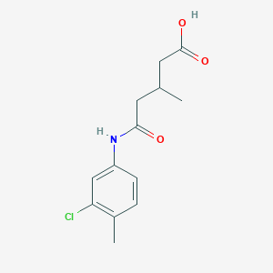 molecular formula C13H16ClNO3 B276959 5-(3-Chloro-4-methylanilino)-3-methyl-5-oxopentanoic acid 