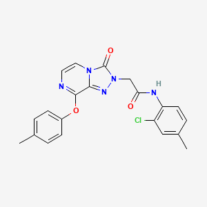 molecular formula C21H18ClN5O3 B2769594 N-(2-chloro-4-methylphenyl)-2-(3-oxo-8-(p-tolyloxy)-[1,2,4]triazolo[4,3-a]pyrazin-2(3H)-yl)acetamide CAS No. 1251628-89-3
