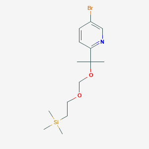 5-Bromo-2-(2-{[2-(trimethylsilyl)ethoxy]methoxy}propan-2-yl)pyridine