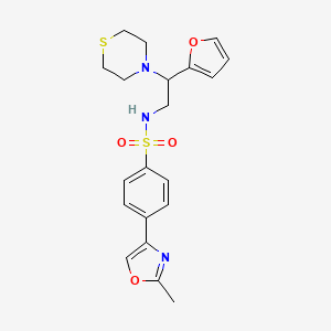 N-(2-(furan-2-yl)-2-thiomorpholinoethyl)-4-(2-methyloxazol-4-yl)benzenesulfonamide