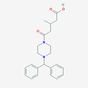 5-[4-(Diphenylmethyl)piperazin-1-yl]-3-methyl-5-oxopentanoic acid