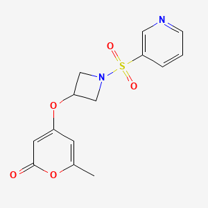 6-methyl-4-((1-(pyridin-3-ylsulfonyl)azetidin-3-yl)oxy)-2H-pyran-2-one