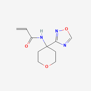 molecular formula C10H13N3O3 B2769610 N-[4-(1,2,4-oxadiazol-3-yl)oxan-4-yl]prop-2-enamide CAS No. 2094299-51-9