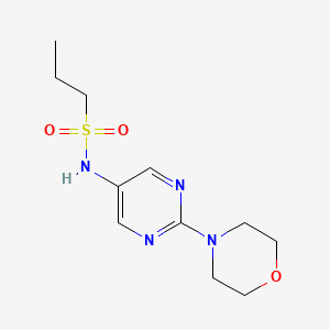 molecular formula C11H18N4O3S B2769617 N-(2-吗啉基嘧啶-5-基)丙烷-1-磺酰胺 CAS No. 1421522-66-8