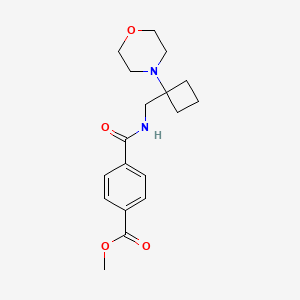 molecular formula C18H24N2O4 B2769618 Methyl 4-[(1-morpholin-4-ylcyclobutyl)methylcarbamoyl]benzoate CAS No. 2380085-94-7