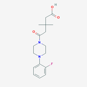 5-[4-(2-Fluorophenyl)piperazin-1-yl]-3,3-dimethyl-5-oxopentanoic acid