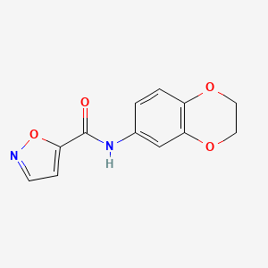 N-(2,3-dihydro-1,4-benzodioxin-6-yl)-1,2-oxazole-5-carboxamide