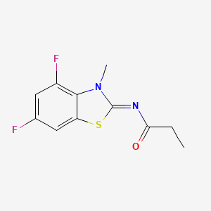 N-(4,6-difluoro-3-methyl-1,3-benzothiazol-2-ylidene)propanamide