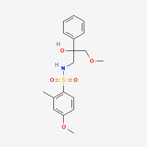 N-(2-hydroxy-3-methoxy-2-phenylpropyl)-4-methoxy-2-methylbenzenesulfonamide