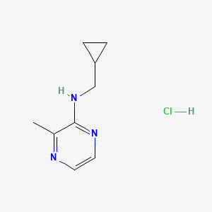 molecular formula C9H14ClN3 B2769629 N-(环丙基甲基)-3-甲基吡嘧啶-2-胺 盐酸盐 CAS No. 2320219-52-9