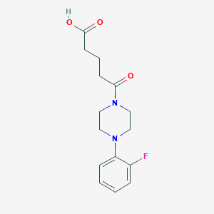 molecular formula C15H19FN2O3 B276963 5-[4-(2-Fluorophenyl)piperazin-1-yl]-5-oxopentanoic acid 