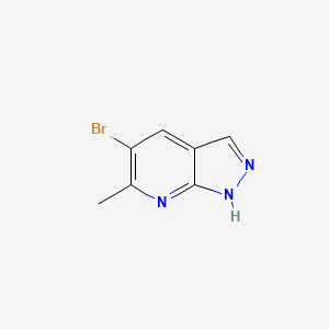 molecular formula C7H6BrN3 B2769634 5-溴-6-甲基-1H-吡唑并[3,4-b]吡啶 CAS No. 1934533-59-1