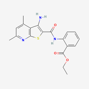 Ethyl 2-{3-amino-4,6-dimethylthieno[2,3-b]pyridine-2-amido}benzoate