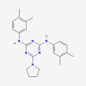 N2,N4-bis(3,4-dimethylphenyl)-6-(pyrrolidin-1-yl)-1,3,5-triazine-2,4-diamine
