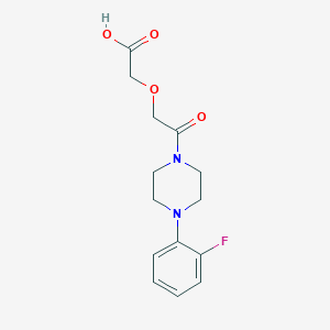 {2-[4-(2-Fluorophenyl)-1-piperazinyl]-2-oxoethoxy}acetic acid