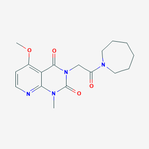 molecular formula C17H22N4O4 B2769642 3-(2-(环庚烷-1-基)-2-氧代乙基)-5-甲氧基-1-甲基吡啶并[2,3-d]嘧啶-2,4(1H,3H)-二酮 CAS No. 941984-24-3