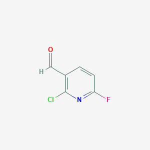 molecular formula C6H3ClFNO B2769646 2-氯-6-氟烟酸醛 CAS No. 1227563-22-5