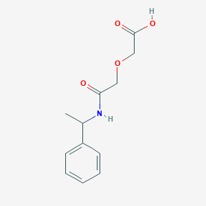 molecular formula C12H15NO4 B276966 {2-Oxo-2-[(1-phenylethyl)amino]ethoxy}acetic acid 