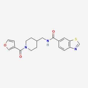 N-((1-(furan-3-carbonyl)piperidin-4-yl)methyl)benzo[d]thiazole-6-carboxamide