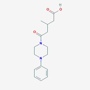 3-Methyl-5-oxo-5-(4-phenylpiperazin-1-yl)pentanoic acid