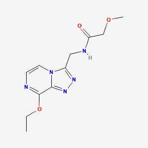 molecular formula C11H15N5O3 B2769674 N-((8-ethoxy-[1,2,4]triazolo[4,3-a]pyrazin-3-yl)methyl)-2-methoxyacetamide CAS No. 2034414-99-6