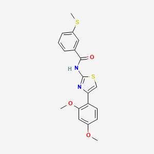 molecular formula C19H18N2O3S2 B2769675 N-(4-(2,4-二甲氧基苯基)噻唑-2-基)-3-(甲硫基)苯甲酰胺 CAS No. 896338-41-3