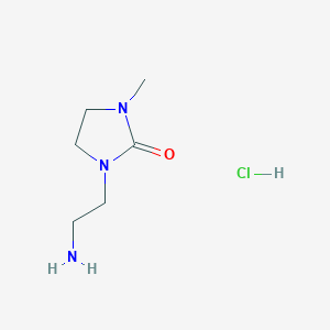 molecular formula C6H14ClN3O B2769685 1-(2-Aminoethyl)-3-methyl-2-imidazolidinone hydrochloride CAS No. 1609403-83-9