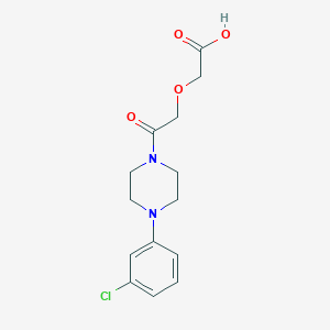 molecular formula C14H17ClN2O4 B276969 {2-[4-(3-Chlorophenyl)piperazin-1-yl]-2-oxoethoxy}acetic acid 