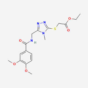 Ethyl 2-[[5-[[(3,4-dimethoxybenzoyl)amino]methyl]-4-methyl-1,2,4-triazol-3-yl]sulfanyl]acetate