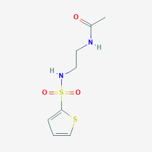 molecular formula C8H12N2O3S2 B2769704 N-{2-[(2-噻吩基磺酰)氨基]乙基}乙酰胺 CAS No. 440639-50-9