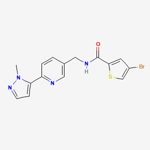 molecular formula C15H13BrN4OS B2769706 4-溴-N-((6-(1-甲基-1H-吡唑-5-基)吡啶-3-基甲基)噻吩-2-基甲酰胺 CAS No. 2034569-55-4