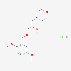 molecular formula C16H26ClNO5 B2769710 1-((2,5-Dimethoxybenzyl)oxy)-3-morpholinopropan-2-ol hydrochloride CAS No. 1185414-94-1