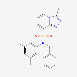 molecular formula C22H22N4O2S B2769714 N-benzyl-N-(3,5-dimethylphenyl)-3-methyl-[1,2,4]triazolo[4,3-a]pyridine-8-sulfonamide CAS No. 1251686-80-2